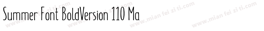 Summer Font BoldVersion 110 May 28字体转换